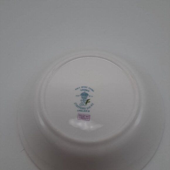 Crown Staffordshire Bird of Paradise England Floral Sauce Bowl Vintage - Picture 6 of 6